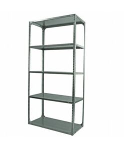 Bolted Shelving Steel Bay 5 Shelves - Uni-Angle - Five Shelf Kit - Galvanised - 365.8 x 91.4 x 45.7 cm