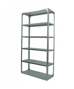 Bolted Shelving Steel Bay 6 Shelves - Uni-Angle - Six Shelf Kit - Galvanised - 274.3 x 91.4 x 38.1 cm