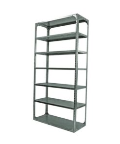 Bolted Shelving Steel Bay 7 Shelves - Uni-Angle - Seven Shelf Kit - Galvanised - 274.3 x 91.4 x 30.5 cm