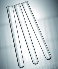 Scherf Test Tubes, 130 × 16 mm, Wall 0.5-0.6 mm, Boro 5.1 Glass, With Rim, Round Bottom, Pack of 100