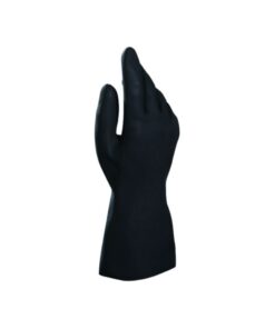 Gloves Alto 260 size 10, natural latex, black, velourised, pair