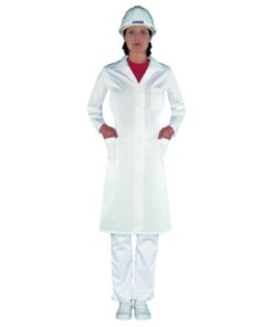 Uvex Ladies' Laboratory Coat, Size 42, White, 65% Polyester / 35% Cotton, 1/1 Arm Type (81510)​