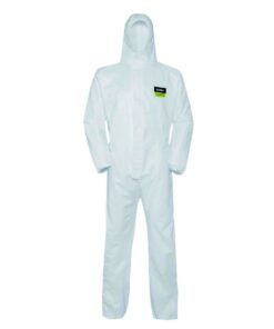 Uvex Overall Classic Light, Type 5B/6B, Size XXXL, Model 7687, with Hood, White, PP/PE-Spunbond-Laminate