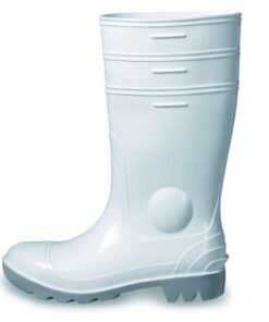 Uvex Polymer Safety Boot, Size 41, Type 9476/6, S5 SRC, PVC Sole, White, Pair