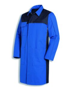 Uvex Men’s Laboratory Coat, Size 48/50, Corn Blue, 65% Cotton, 35% PE, 1/1 Arm, Type 16282