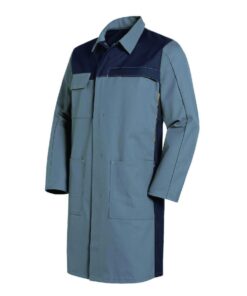 Uvex Men’s Laboratory Coat, Size 40/42, Grey, 65% Cotton, 35% PE, 1/1 Arm with Snaps, Type 16284
