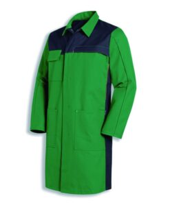Uvex Men’s Laboratory Coat, Size 90/94, Green, 65% Cotton, 35% PE, 1/1 Arm with Snaps, Type 16283