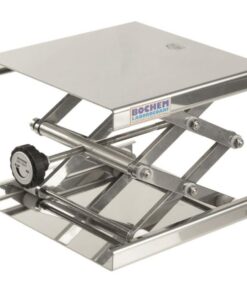 BOCHEM Lab Jack, 18/10 Stainless Steel, 160 x 130 mm, with Adjusting Wheel