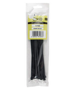 Nexus Cable Ties T50R 4.8Mmx200Mm Black 20 Pack