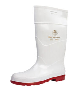 Bata Jobber Gumboot Wht/Red Size 9