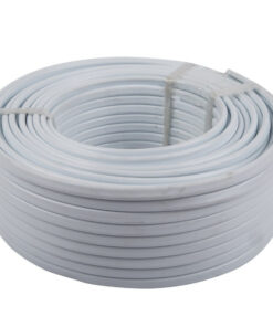 Cable Flat 2 Core + Earth White 1.5Mm 100M