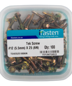 Ifasten Tek Screw No12 5.5Mmx25Mm 100 Pt